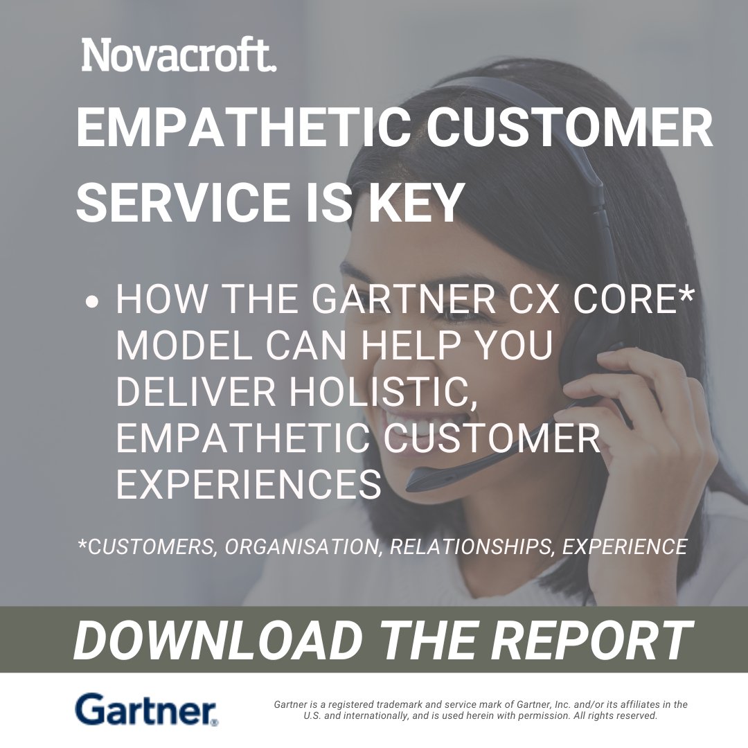 Why empathetic #CustomerExperience is critical, and how you can implement it. Read more in this Gartner® report ➡️ novacroft.com/empathetic-cus…