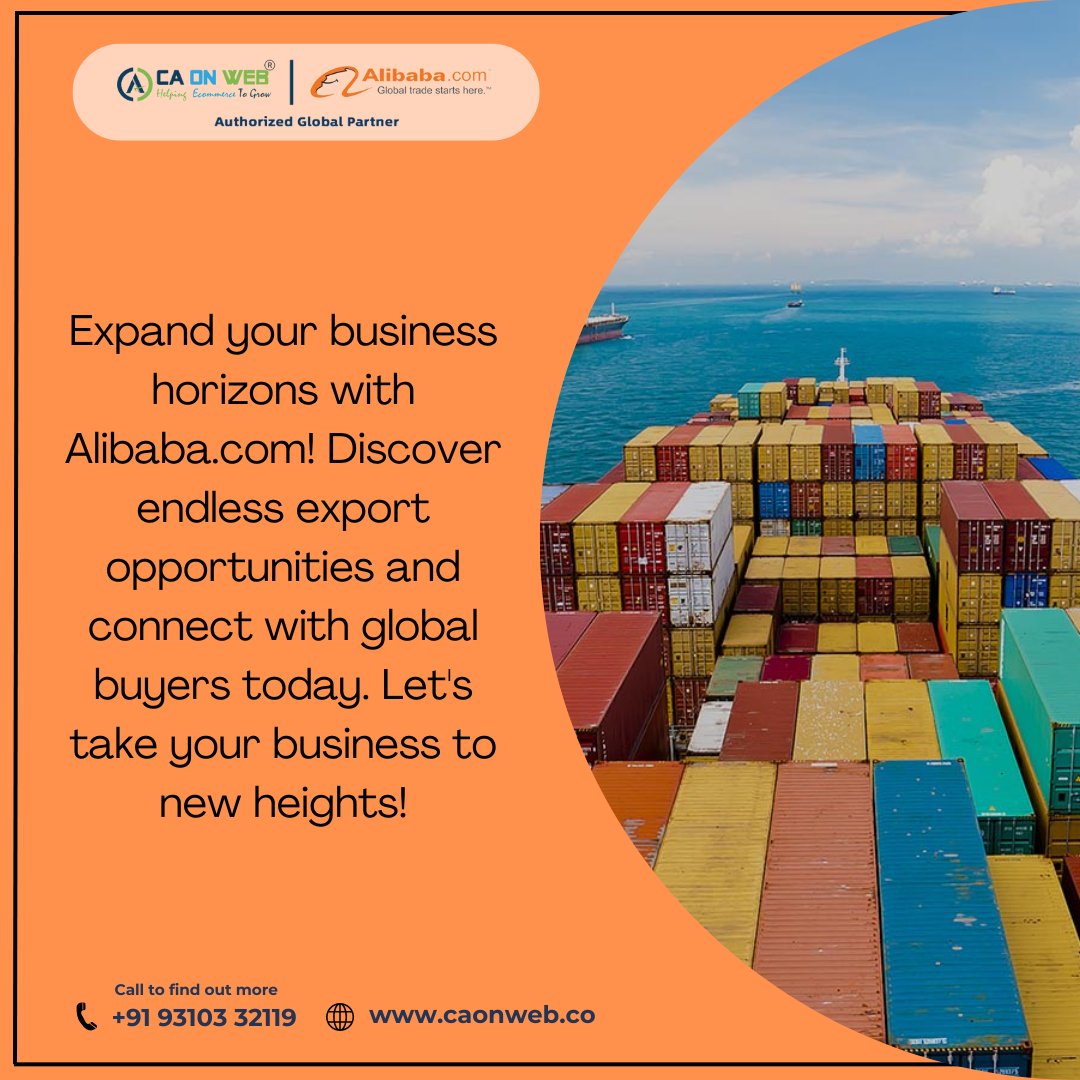 Expand your business with Alibaba.com!
.
.
#alibaba #B2B #internationaltrade #businesssolutions #ExportersIndia #internationalmarketplace #growyourbusinessonline #globalbusinessopportunity #everyone