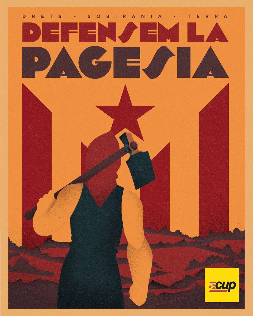 cupnacional's tweet photo. Sense pagesia no hi ha aliments. Sense pagesia no hi ha sobirania. Sense defensa de la terra, no hi ha sobirania.

Per un canvi en el model agrícola del país. Ni un pam de terra més a l'especulació. Protegim a qui ens alimenta! https://t.co/NmxoMXsNEk