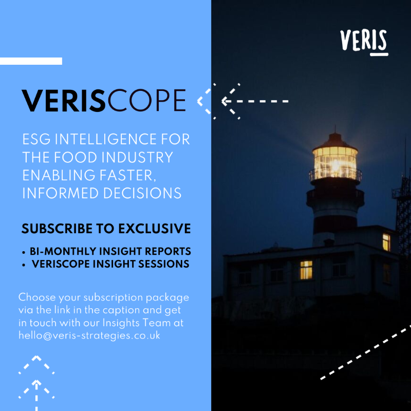 Work in food? Read Veriscope! 

“Veris' unique lens outlining actions needed now alongside future foresight, means we know our sustainability and climate focus can remain agile, informed &amp; relevant.” ​
Nick Brown, Premier Foods​​

#ESG #insight #food
lnkd.in/dTuVg2qZ