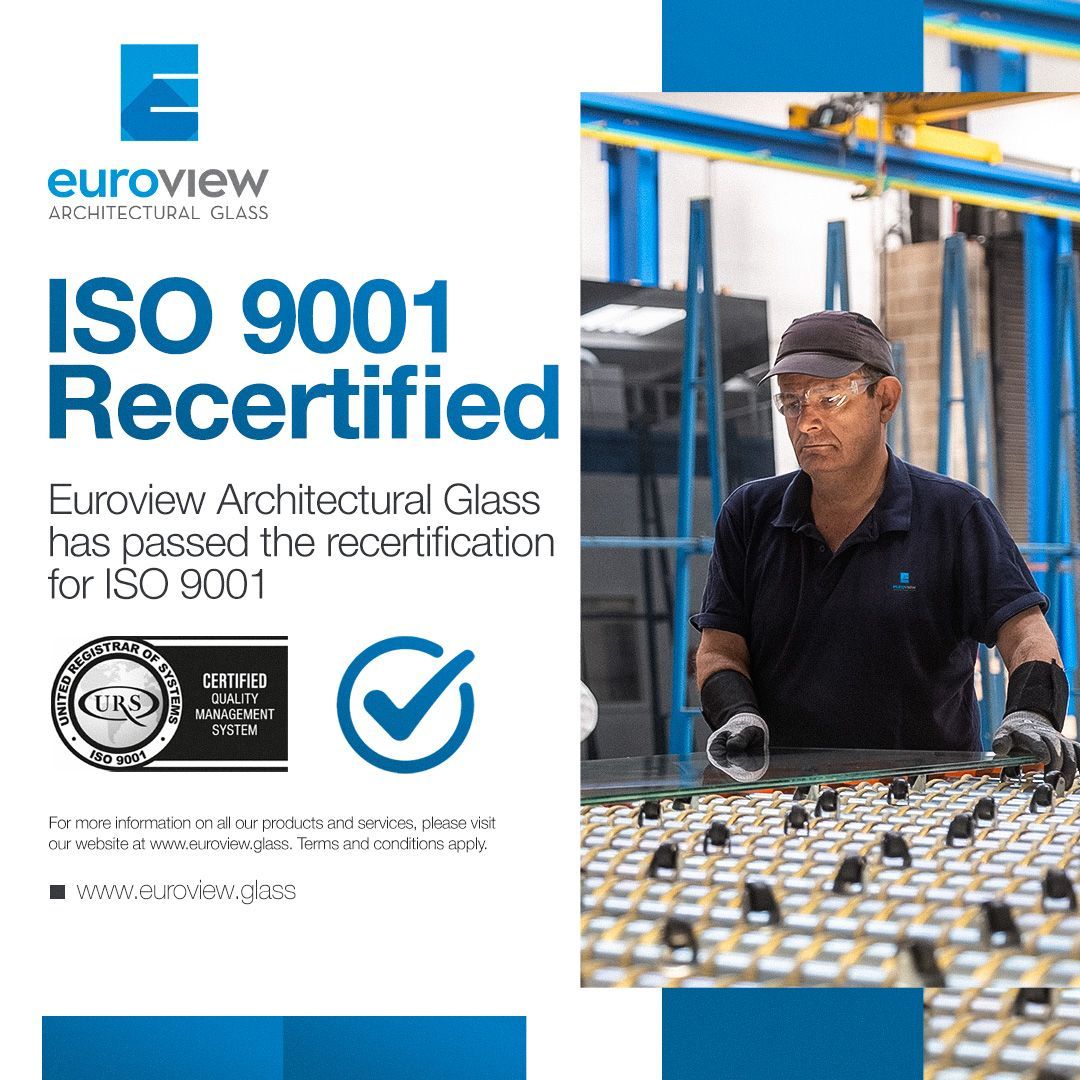 EuroviewAG's tweet photo. We are thrilled to announce that Euroview Architectural Glass has successfully passed the recertification for ISO 9001! 

This achievement underscores our unwavering commitment to quality management and continuous improvement. https://t.co/27On1s3qEI