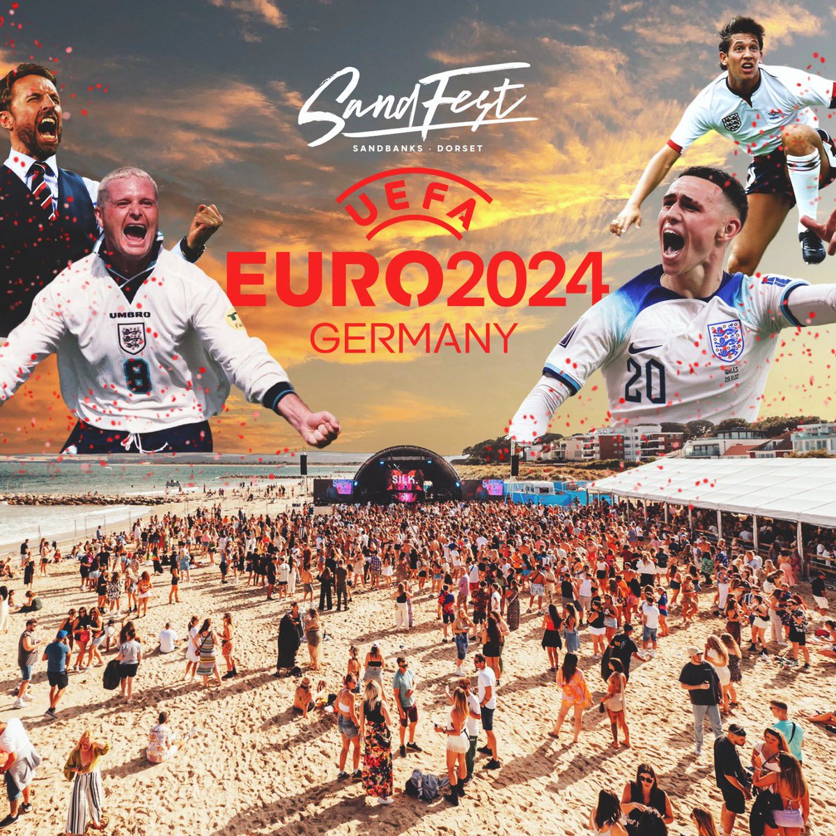 Is it finally coming home? 🏆

Join us at SandFest to find out…

If England makes the cut, we will be airing this years Euro's final on one of the largest screens in the UK, and if we win, it's going to be unforgettable 🥳

Tickets available here 👉🏽 sandfest.co.uk