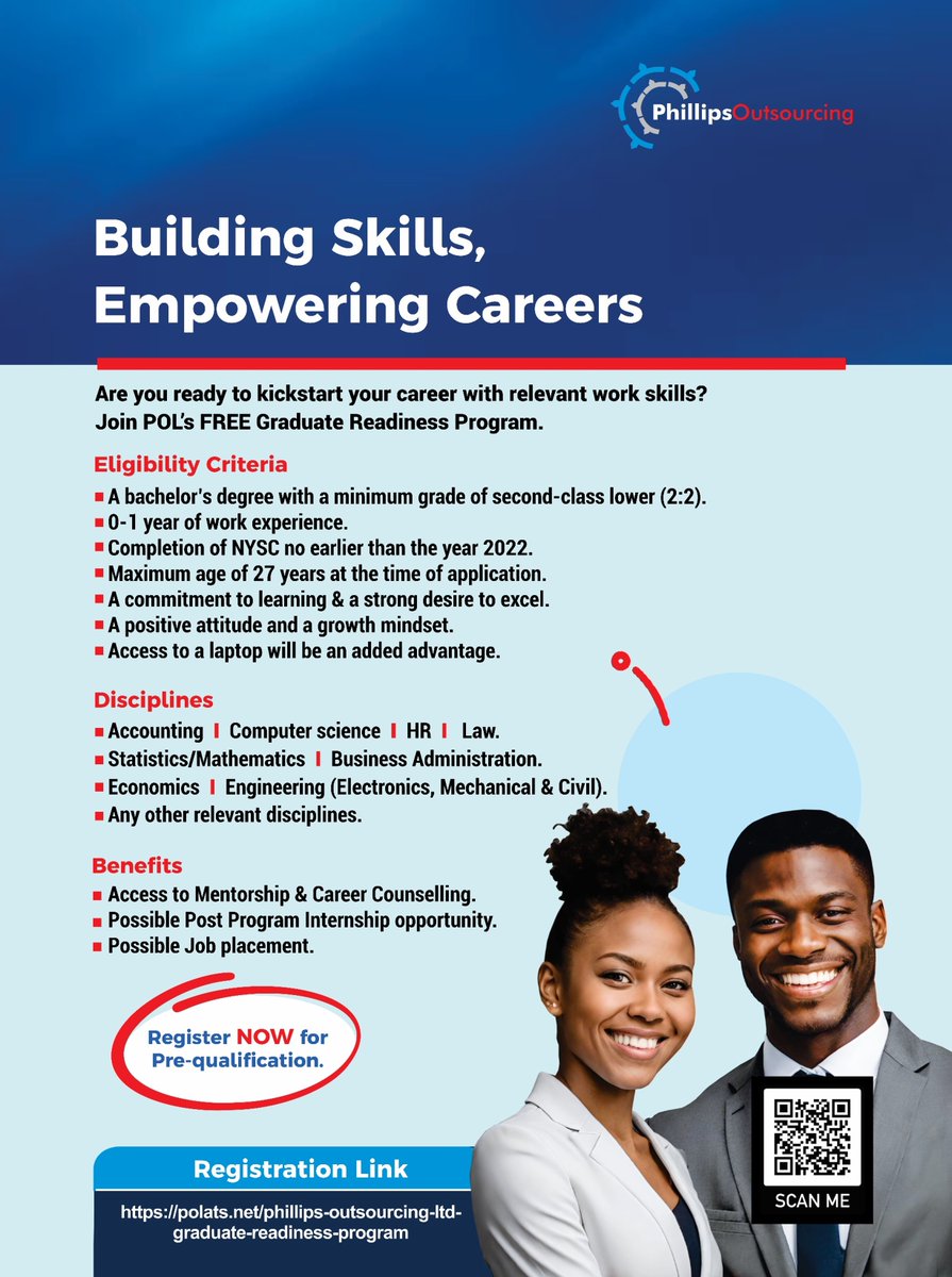 POL_Africa's tweet photo. Still haven't applied for our Graduate Readiness Program(GRP)? Good news—there's still time to register.

We are continuing to accept applications from talented graduates eager to start their careers. https://t.co/0z0do1lfvu