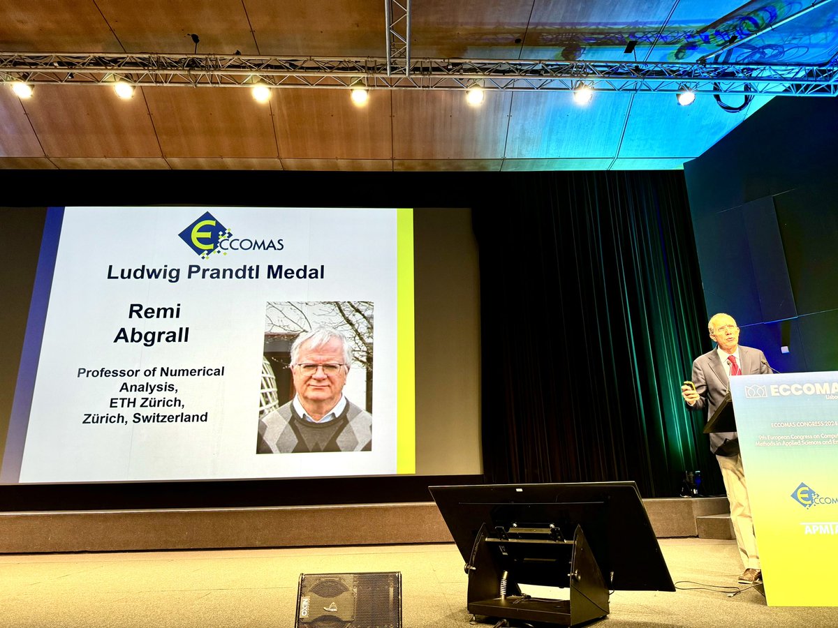 SWICCOMAS (@swiccomas) on Twitter photo The <a href="/ECCOMASofficial/">ECCOMAS Community</a> congress has kicked off with great news for <a href="/swiccomas/">SWICCOMAS</a> members!
👏 Congrats to Prof. Rémi Abgrall (<a href="/UZH_en/">University of Zurich</a>) for winning the Ludwig Prandtl Medal!
👏 Congrats to <a href="/FlaschelMoritz/">Moritz Flaschel</a> for winning the best 2023 PhD thesis award, for this work conducted at <a href="/ETH/">ETH Zürich</a> The <a href="/ECCOMASofficial/">ECCOMAS Community</a> congress has kicked off with great news for <a href="/swiccomas/">SWICCOMAS</a> members!
👏 Congrats to Prof. Rémi Abgrall (<a href="/UZH_en/">University of Zurich</a>) for winning the Ludwig Prandtl Medal!
👏 Congrats to <a href="/FlaschelMoritz/">Moritz Flaschel</a> for winning the best 2023 PhD thesis award, for this work conducted at <a href="/ETH/">ETH Zürich</a>