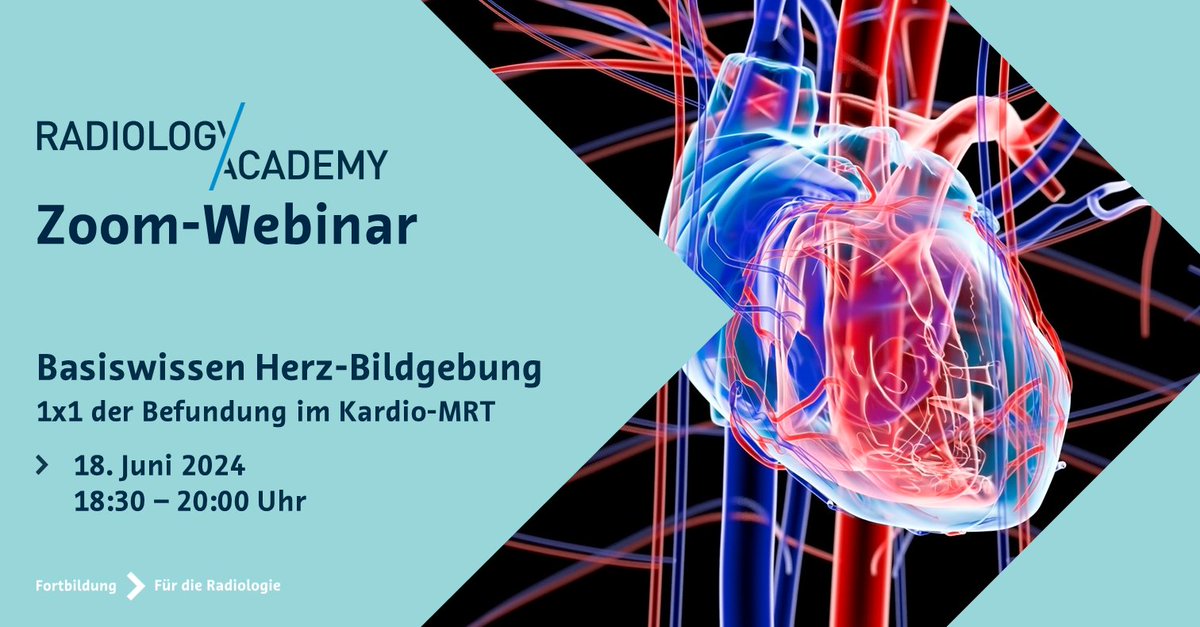 1x1 der Befundung im #Herz #MRT - Kostenloses Webinar, Anmeldung erforderlich, 18. Juni 2024, 18:30 - 20:00 Uhr. Jetzt anmelden:
t1p.de/180624-anmeldu…
#Radiologie #Kontrastmittel