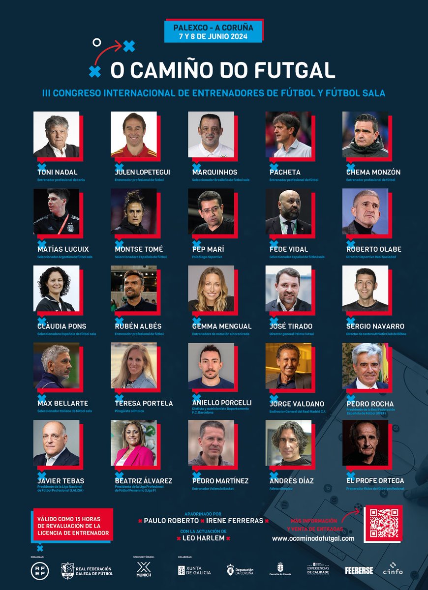 🚀 Preparados, listos... Semana de <a href="/CFutgal/">O Camiño Futgal</a> 

🔜 Este venres arrinca "O Camiño do Futgal", o III Congreso Internacional de Adestradores de Fútbol e Futsal que organiza a RFGF en colaboración coa <a href="/rfef/">RFEF</a> 

🎟️ Últimas prazas ➡️ buff.ly/3xTtWr9

🔗 buff.ly/3VmXQNM