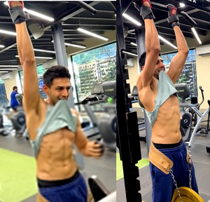 bhaskarlivein's tweet photo. #KartikAaryan flaunts his washboard abs as he does ‘weight-lifted pull ups’
.
.
#kartikaryan #Kartik #BhoolBhulaiyaa3 #RafahOneFire #Prabhas #ManishaRani #Israel #Iran #PayPM #Aavesham #Kalki2898AD https://t.co/xlhHDLUK4i https://t.co/9RLp3dyEse