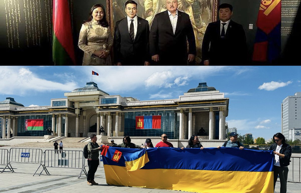 State visit of Lukashenko. Sukhbaatar Square. June 3, 2024, noon