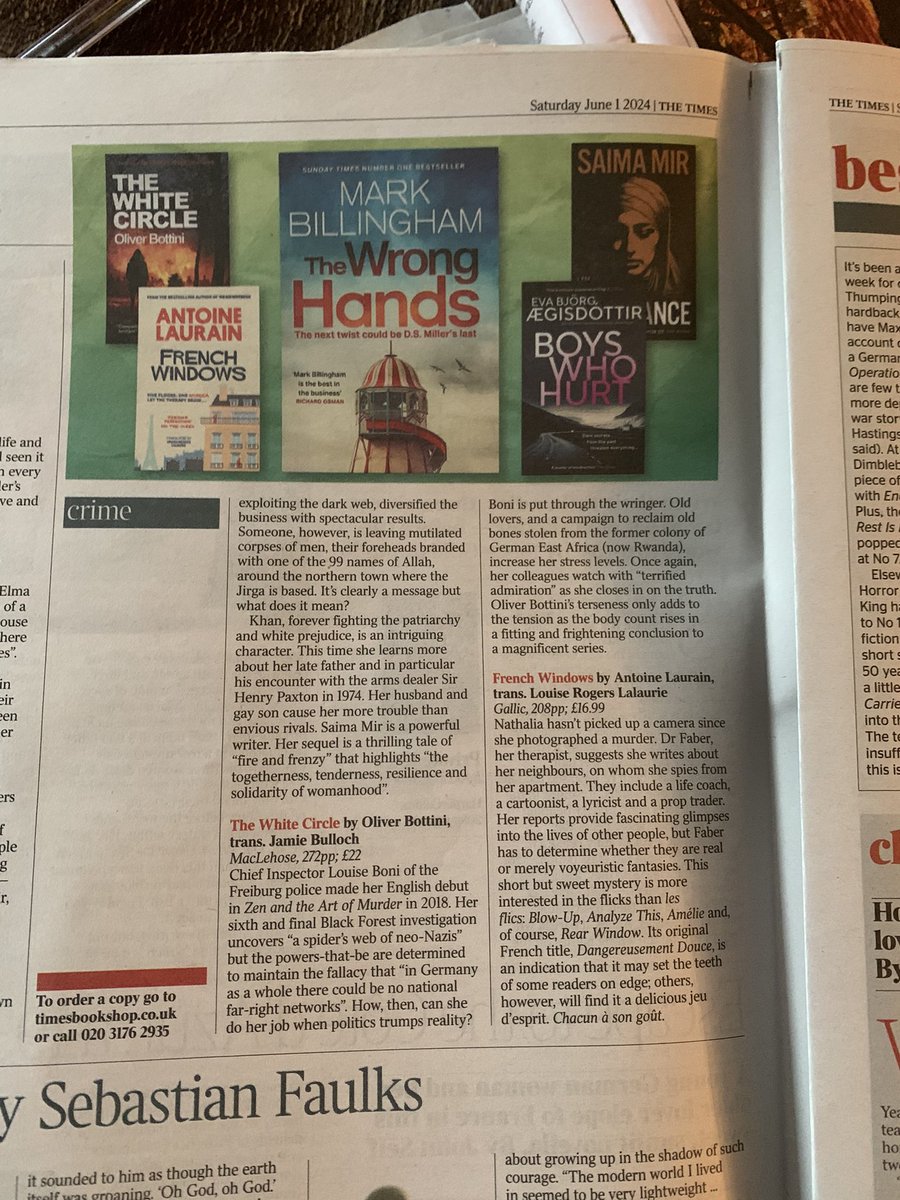 sophieglorita's tweet photo. #FrenchWindows by Antoine Laurain was reviewed in @TheTimesBooks this weekend! βA delicious jeu dβespritβ - hoorah! https://t.co/L67IqhPX27