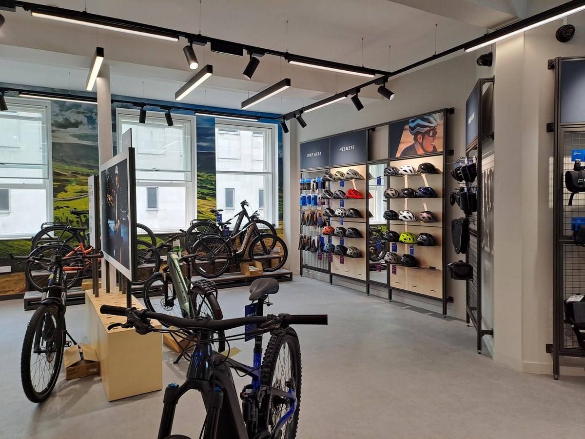 EldonHaz's tweet photo. Well as it's #WorldBicycleDay we're giving another shout out to our newest Eldon Street business @jejamescycles who have transformed the former @YMCAbarnsley on Eldon St into a stunning new bike showroom with support from the High Street Heritage Action Zone. What a difference! https://t.co/b9vhpui8KM