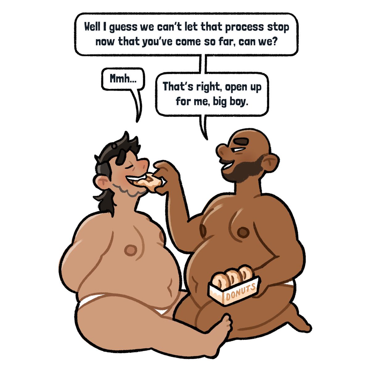 inkboyjo's tweet photo. An older commission #gainercouple #gainerart https://t.co/bQs0wcOSkd