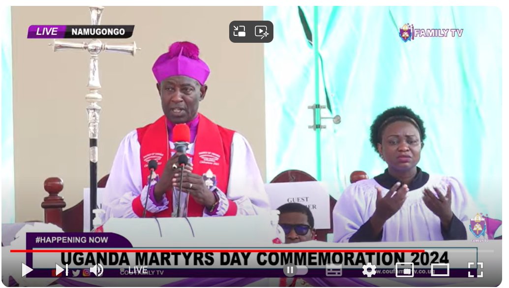 Now that we have the crowd of witnesses around us, let us definitely put off all the weight and everything that is entangling us, fixing our eyes on Jesus, the perfecter of our faith:-His Grace The Most Rev Dr. <a href="/Archbp_COU/">Archbishop Stephen Kaziimba</a>
#UgandaMartyrsDay2024