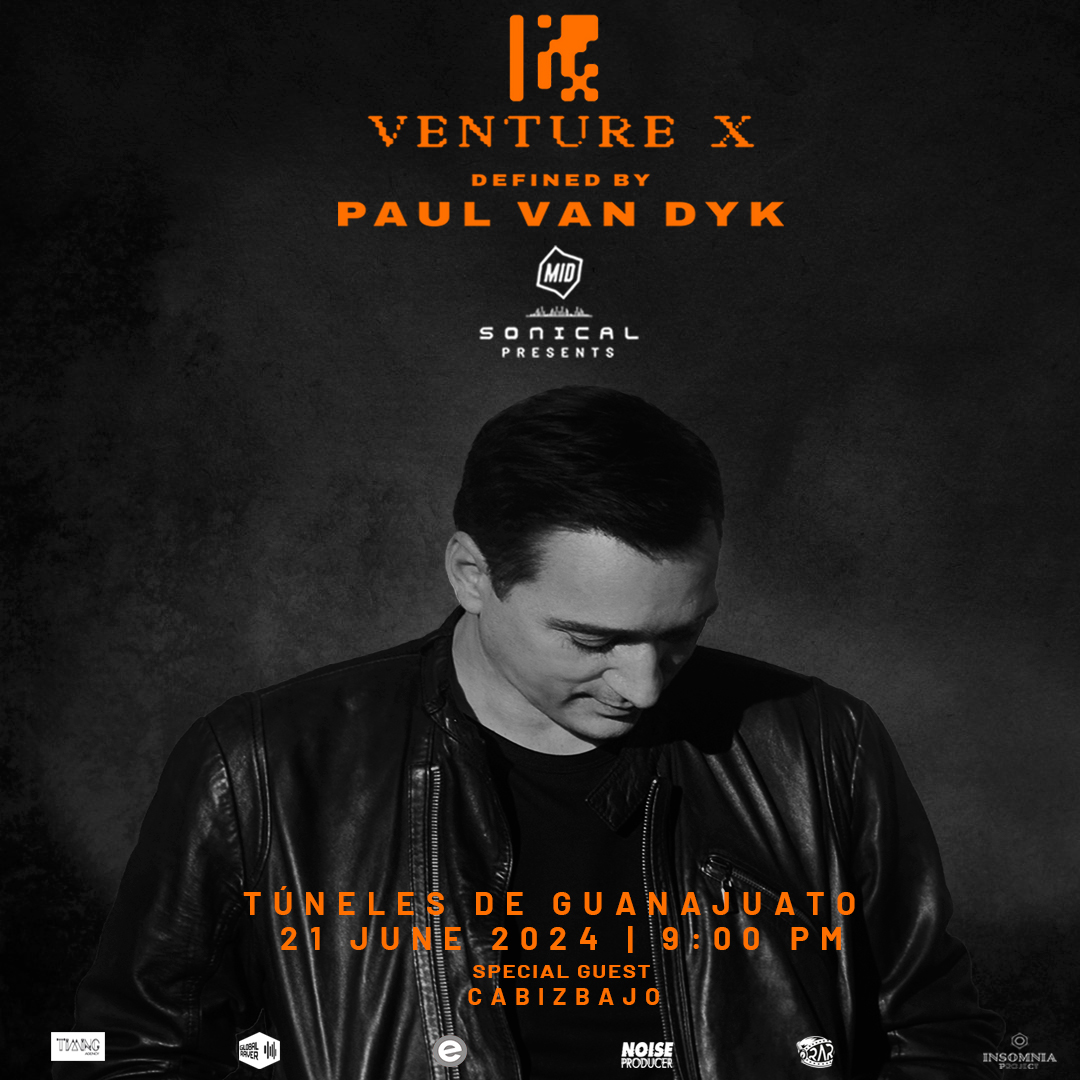 Paul van Dyk Presents:
VENTURE X @ Túneles de Guanajuato.
Viernes 21 de Junio
Túneles de Guanajuato
Inicio 9pm

Tickets 🎟️
passline.com/eventos/paul-v…