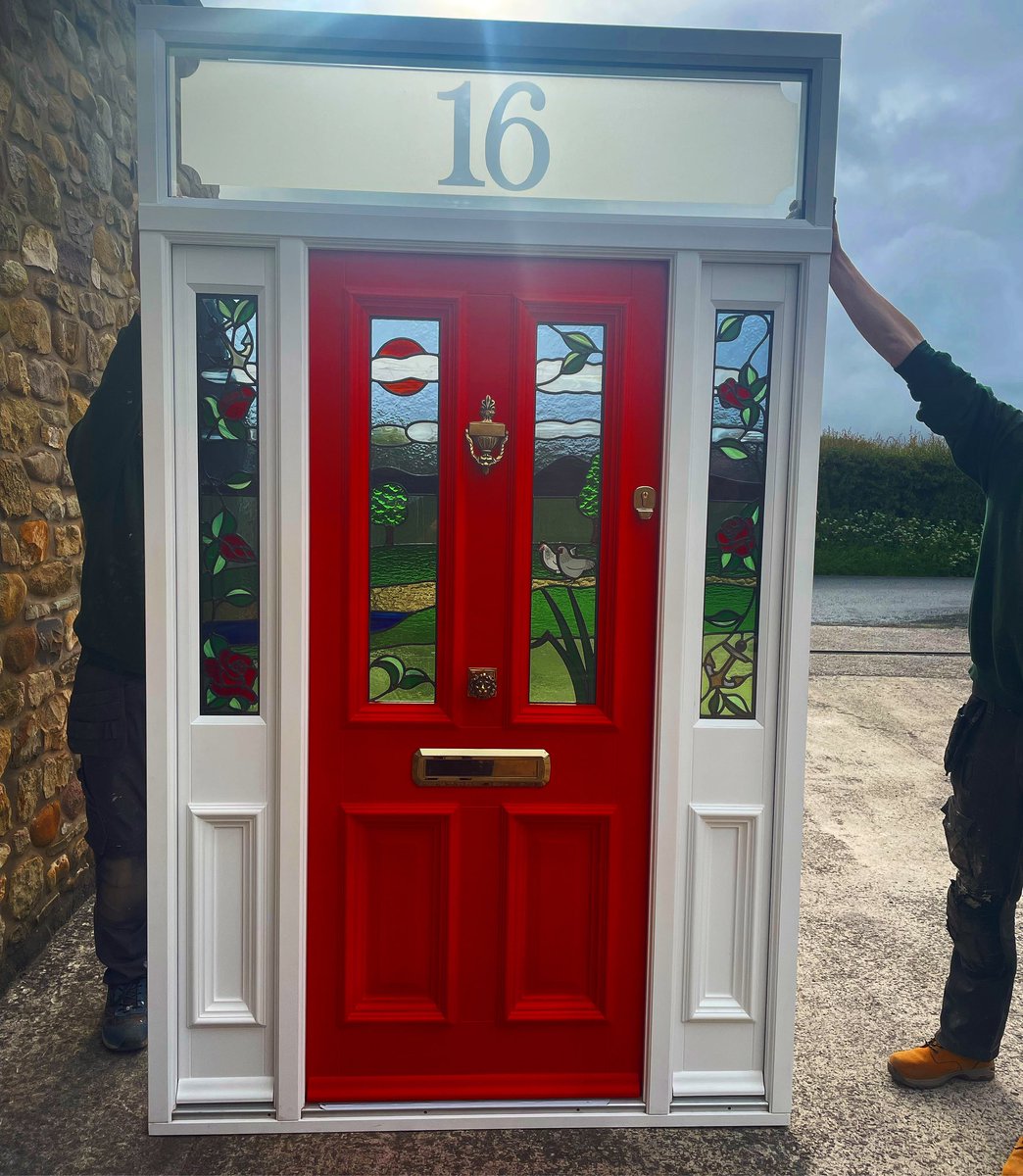 Starting of this week with this stunning door! 

Ready to be leave the factory today this door is beautiful. We made this door bespoke, with the client supplying his own ironmongery and glass. 

Email - ian@sandersonbros.co.uk for a quote on any window and door job.