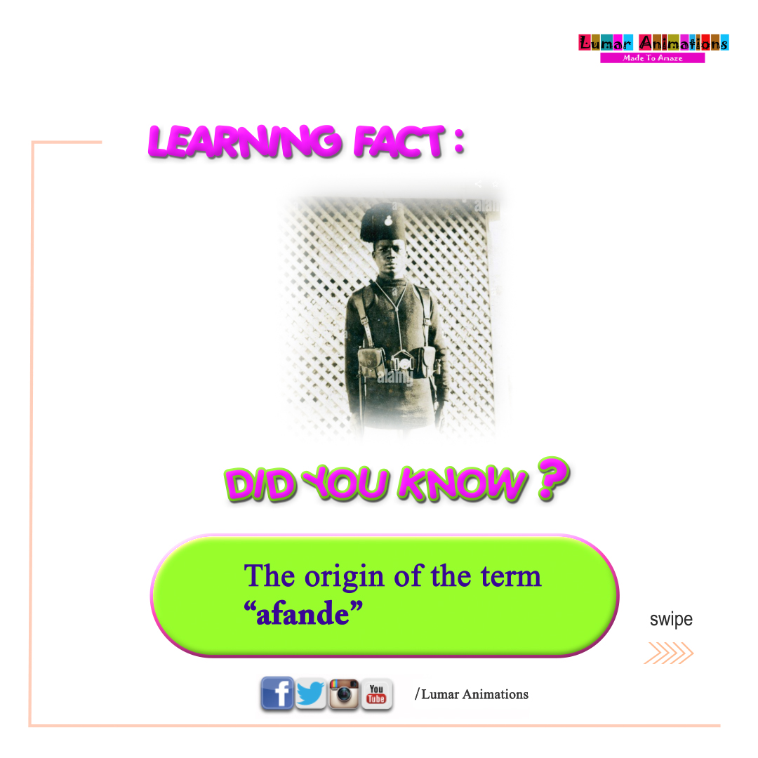 lumarlearning's tweet photo. Fun learning fact: Did you know the origin of the term "Afande"?🤔

Click through the thread👇

#learningfact #lumarlearning #elearning #ECD #parenthood #children #parentingtips #parentsbelike #ABCToon #eduquotes #education #kidsbooks #homeschooling #study https://t.co/R4IlSGfHeC