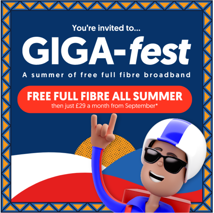 HeyBroadband's tweet photo. Rock out with our FREE Full Fibre broadband all summer long! Then groove into September with just £29 a month. Don't miss your chance to stream, surf and jam without missing a beat!🎸https://t.co/oQeKPxTqck
 #FullFibreBroadband #BroadbandDeals #SummerStreaming https://t.co/wz9BNlHRFO