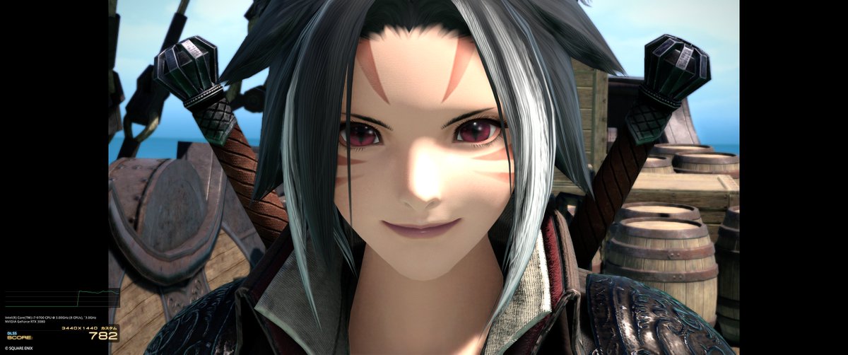 warrior_of_light_(ff14) 「早速ベンチマーク試してみた←旧 新→ライティング変わってめっちゃいい感じになって」|ジョニィのイラスト