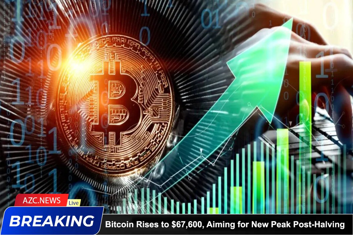 Blockmedia_vn's tweet photo. 𝐁𝐢𝐭𝐜𝐨𝐢𝐧 𝐑𝐢𝐬𝐞𝐬 𝐭𝐨 $𝟔𝟕,𝟔𝟎𝟎, 𝐀𝐢𝐦𝐢𝐧𝐠 𝐟𝐨𝐫 𝐍𝐞𝐰 𝐏𝐞𝐚𝐤 𝐏𝐨𝐬𝐭-𝐇𝐚𝐥𝐯𝐢𝐧𝐠

Bitcoin began the week at $67,600, buoyed by positive market signals. 

According to cryptocurrency trader Peter Brandt, Bitcoin could peak between $130,000 and $150,000 from late August to early September if it follows the trajectory of previous post-halving bull markets.

https://t.co/vvfYNNglRO

#bitcoin #BTC
#AZC #AZCoiner #AZCNews