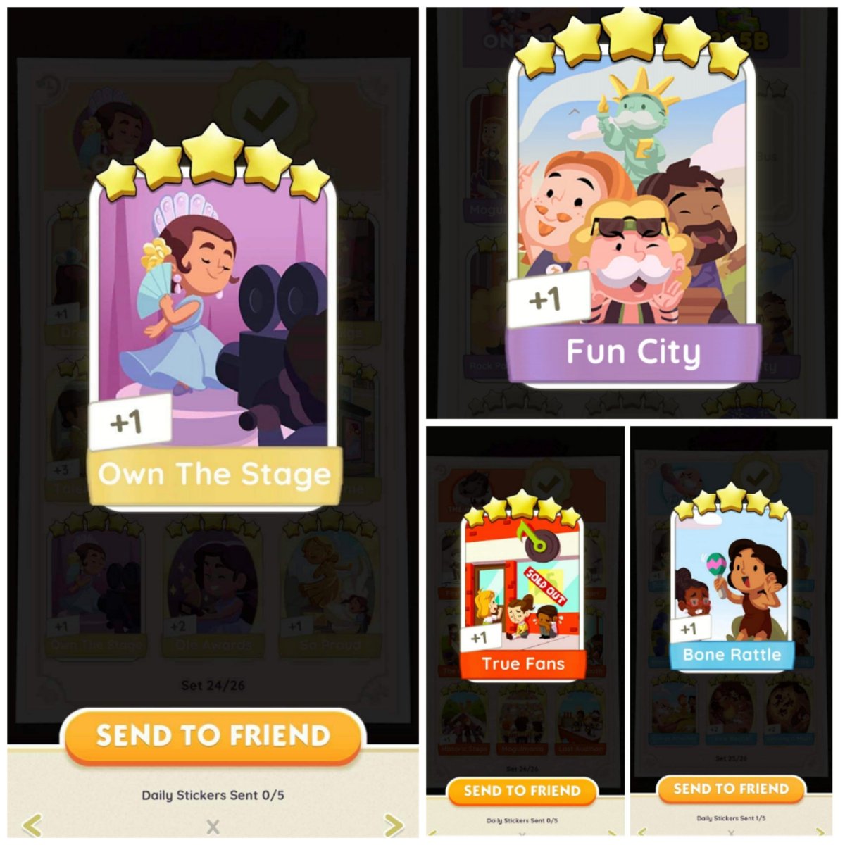 Selling Stickers
$3 - 1pc
$11 - 4pcs
paypal only
#monopolygo 
#sellcards