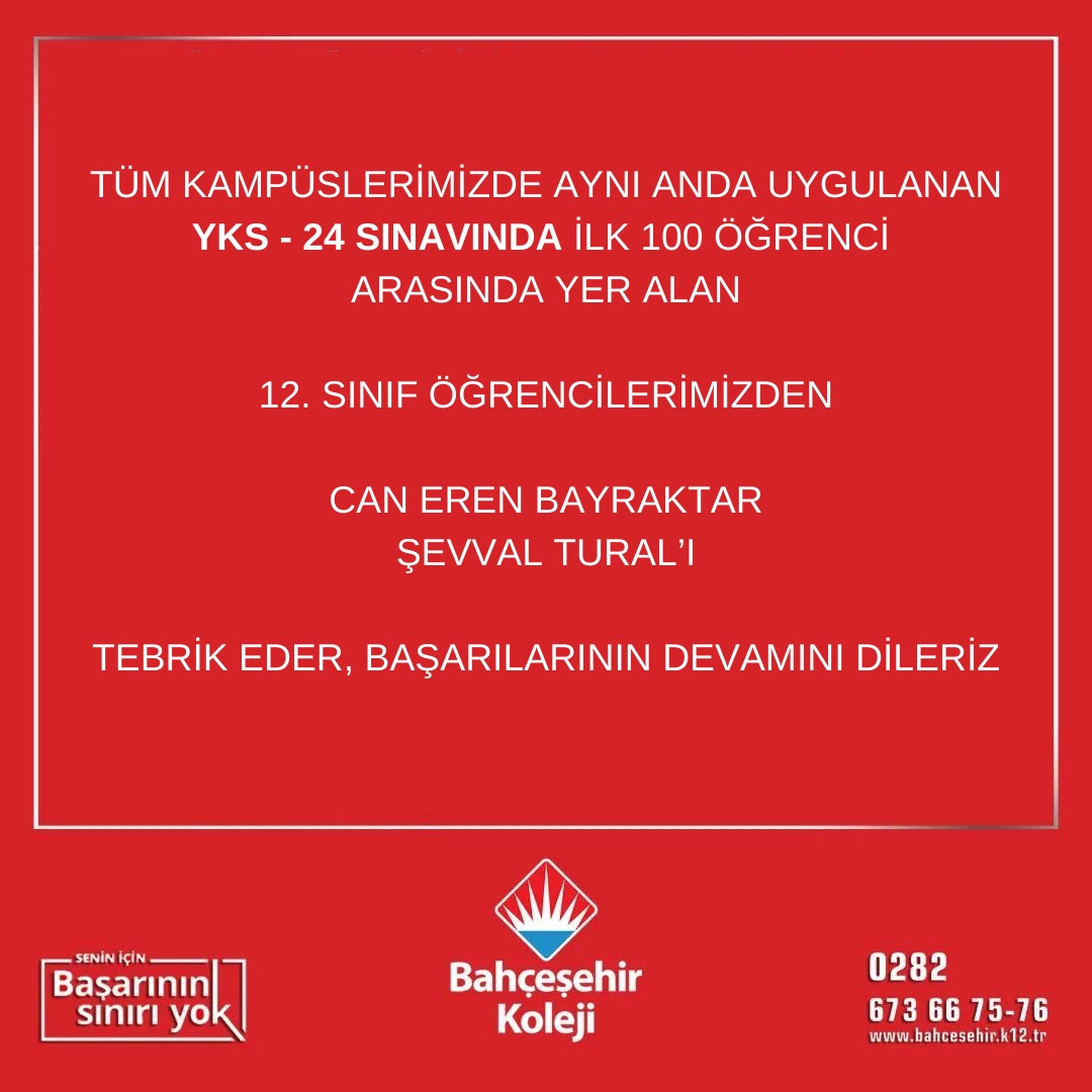 Öğrencilerimizi tebrik ede, başarılarının devamını dileriz.