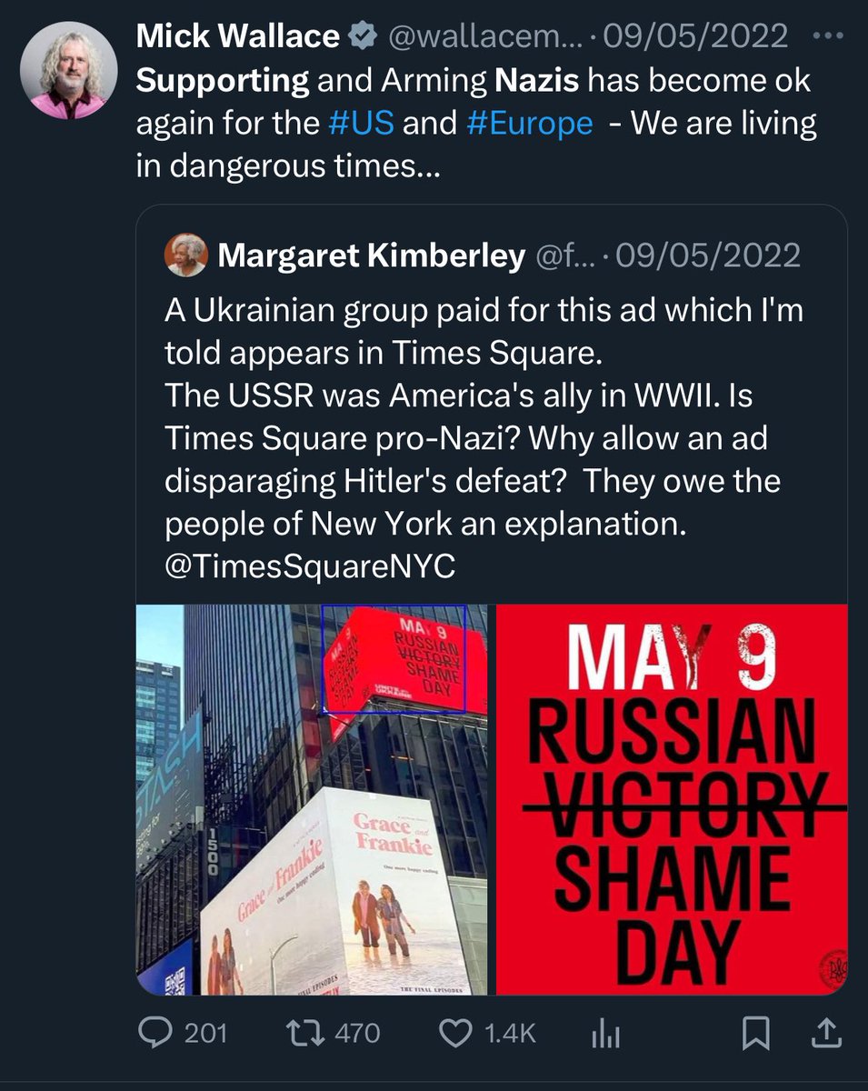 barrykenny's tweet photo. Mick Wallace lying again.

When russia says it, he repeats it.  #MoscowMick is a #PutinPuppet through and through, along with an Assad war crime denier, &amp; backing the Iranian regime as it terrorises women.

Four days to go. No more #MEPsForMoscow
Sack Mick and Clare on June 7th. https://t.co/BOyorxkO3D