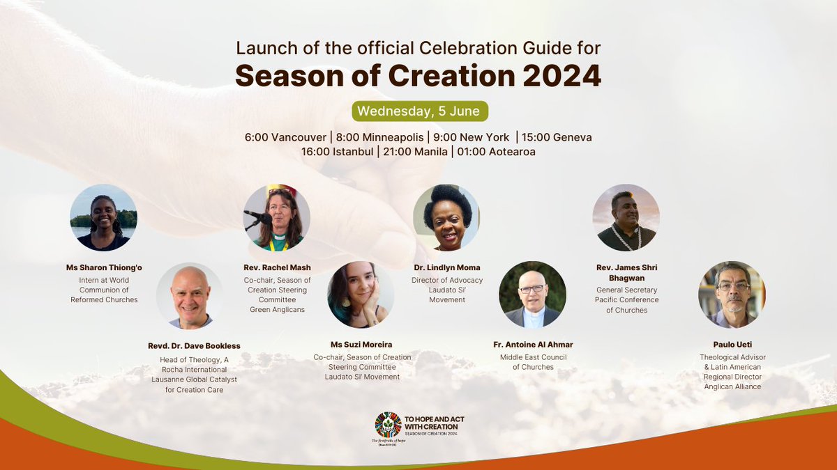 Join us on June 5, 2024 (World Environment Day) for the launch of the #SeasonofCreation guide, featuring a call to endorse #FFNPT. Celebrate with LSM and global faith leaders under the theme: "To hope and act with Creation." 
Live on Youtube youtube.com/watch?v=4P-sr7…