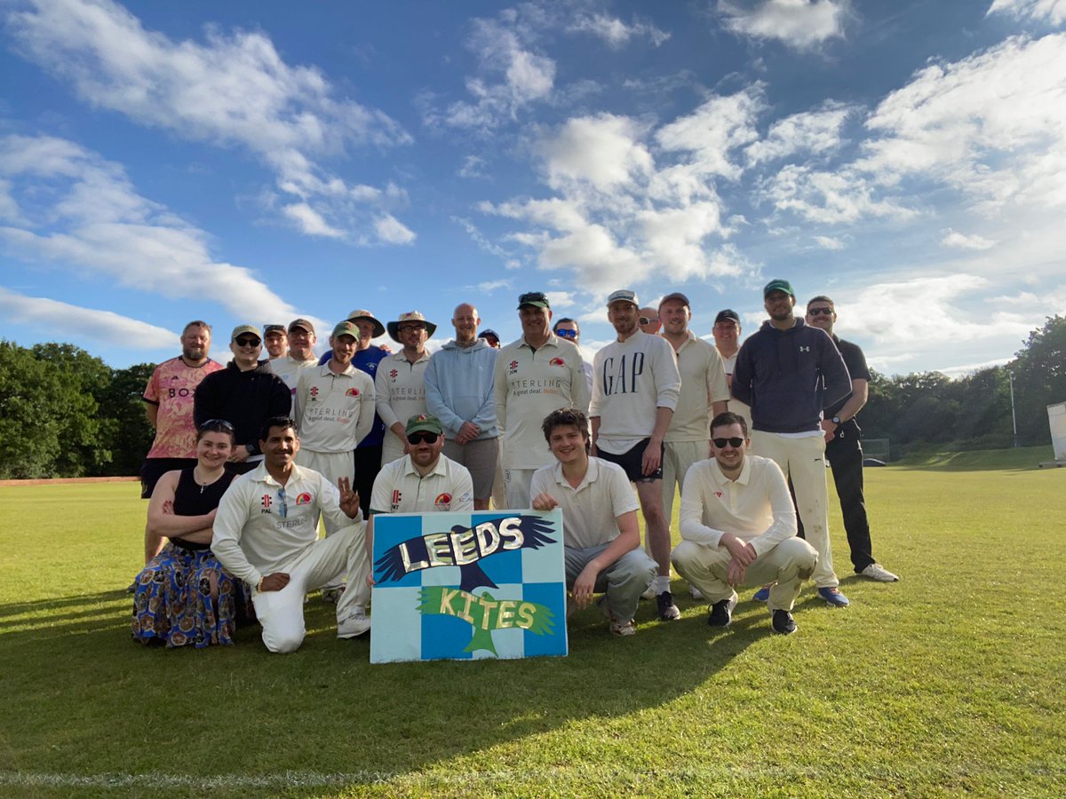 LeedsKitesCC's tweet photo. @Graces_Cricket 249-2
Leeds Kites 🦅 131 a.o

Graces win this time, but plenty of positives from this developing team? as #pridemonth continues we head to the LGBTQ T10 festival next weekend in Birmingham. Can't wait! 😍🏏🏳️‍⚧️🏳️‍🌈

Thanks to @OldLeosCC for hosting us ❤️ https://t.co/5rcGZYY4Rf