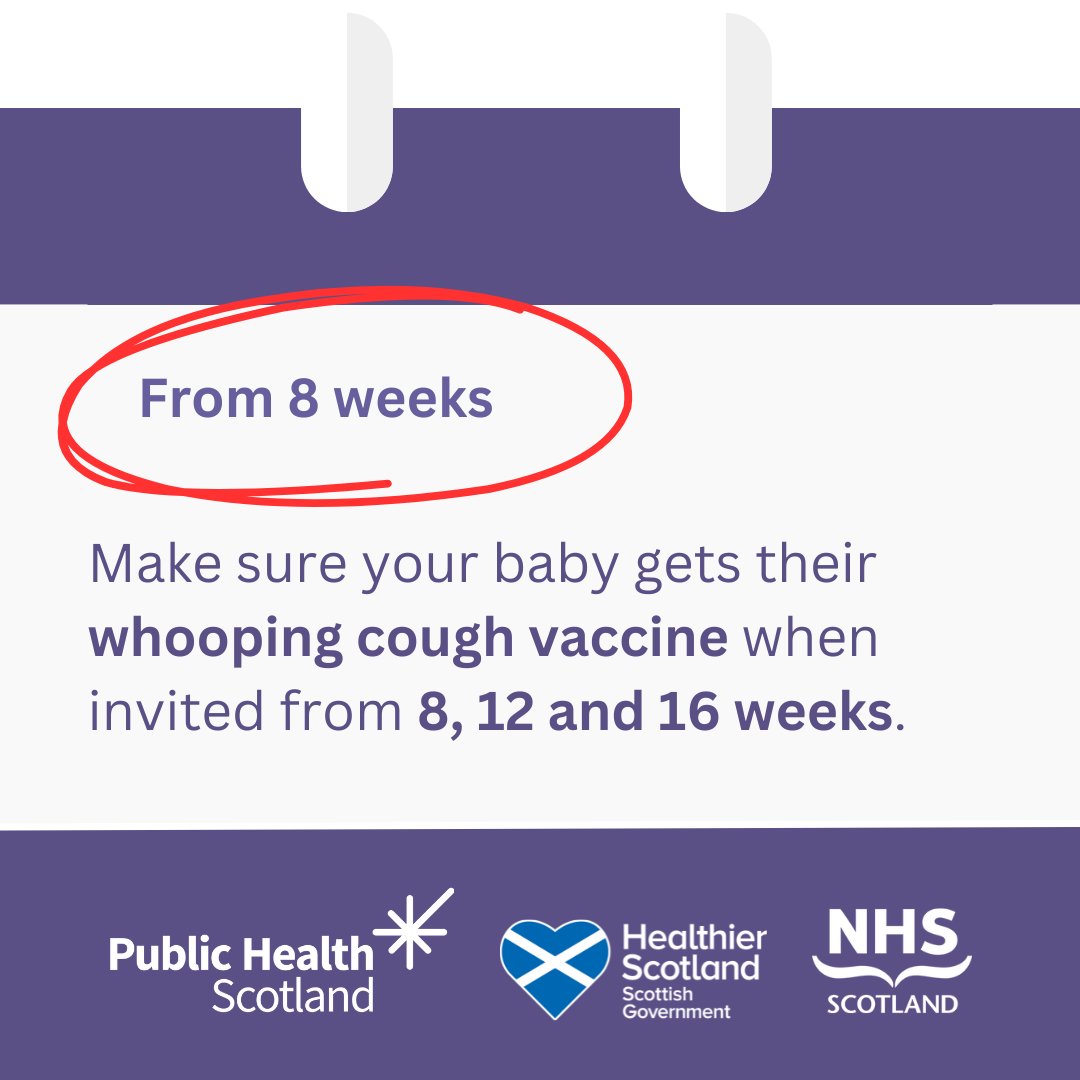 Check your child’s Red Book to make sure they’ve had their whooping cough vaccine (given as part of the 6-in-1 vaccine). 
If you’re not sure, contact your local NHS immunisation team at nhsinform.scot/gettingvaccina…
#WhoopingCoughScot