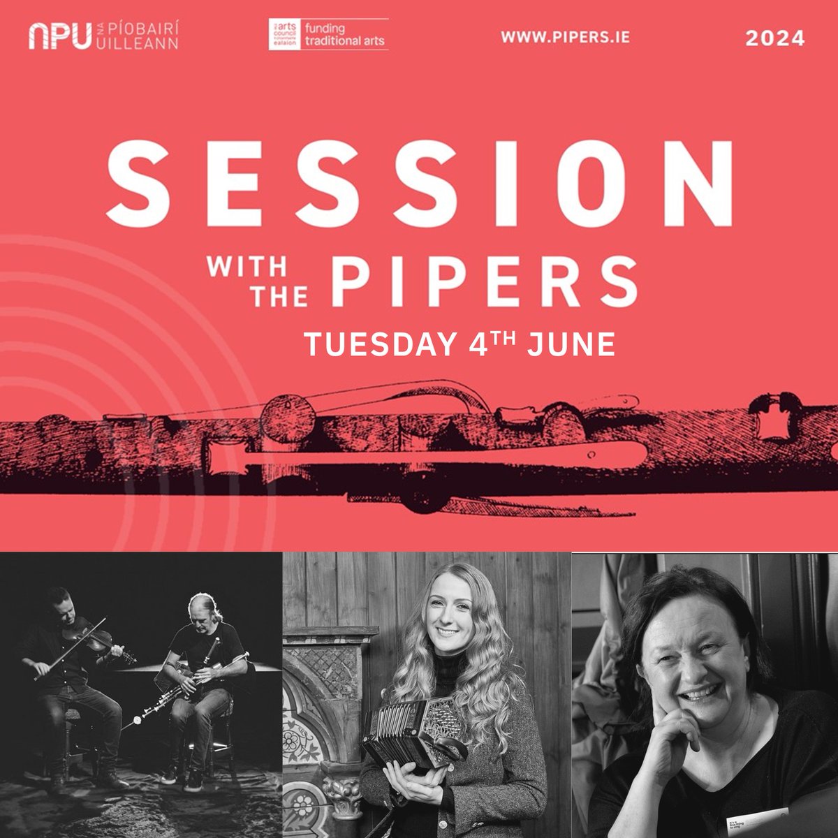 Napiobairi's tweet photo. We'll be in @CobblestoneDub tomorrow for #SessionWithThePipers, Tuesday 4th June with Cillian Vallely, David Doocey, Caitlin Nic Gabhann &amp; Grace Toland!

Doors open 9pm. Tickets available at the door!

#napiobairi #uilleann #sharingthesound #performance @artscouncil_ie https://t.co/Uq3KYxOd1y