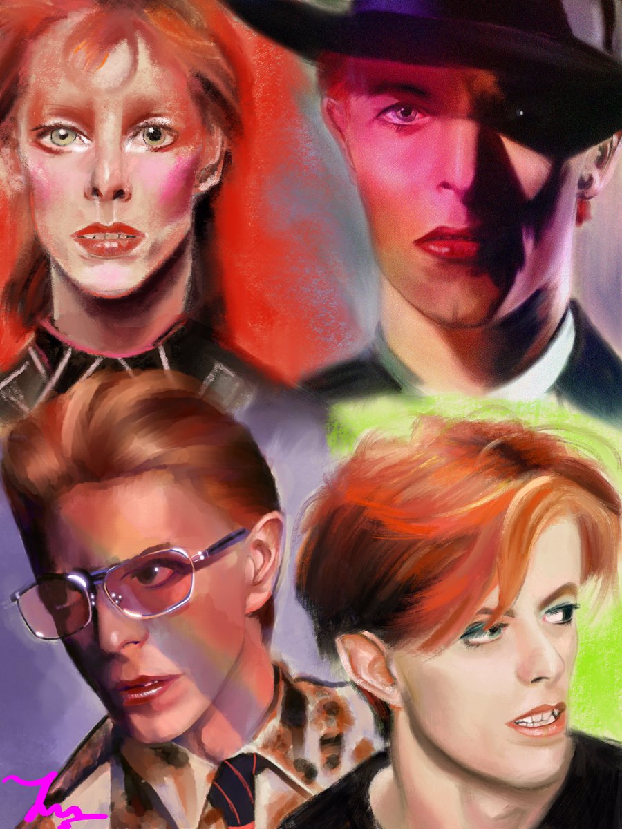 SmolBeanNoctis's tweet photo. reposting my Bowie art for pride month 🩷💜💙 https://t.co/6wn9EsB5CU