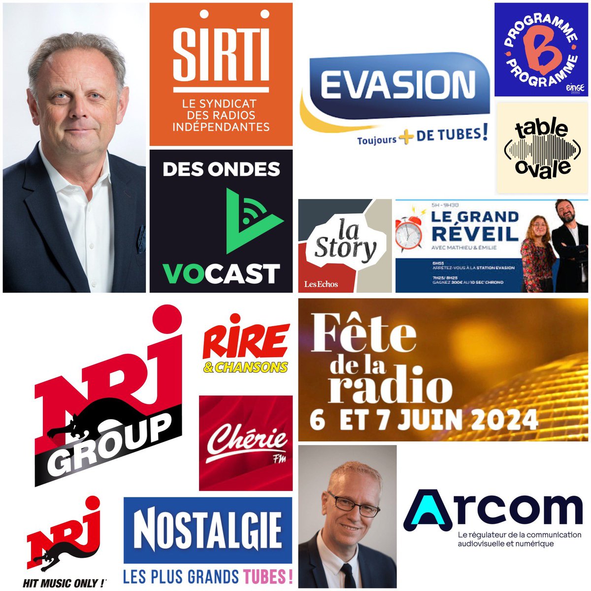 🔴Des Ondes Vocast, LE podcast qui parle de RADIO, est paru
➡️Actu Radio, Analyse : le succès de NRJ Group, zapping 
➡️Carnets d’Ecoute : morning d’Evasion &amp; 3 podcasts
➡️ITW H. Godechot ARCOM : Fête de la Radio 6 &amp; 7 juin
➡️ITW Ch. Schalk - Pdt du SIRTI
🎧Vocast.fr