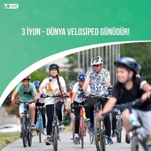 Zardabgis's tweet photo. 3 iyun - Dünya Velosiped Günüdür! Hər kəsi sağlam həyatı seçməyə dəvət edirik.
#VelosipedGünü #3iyun #birkimibirlikdə #BikeForHealth https://t.co/NxnmO9Ar12