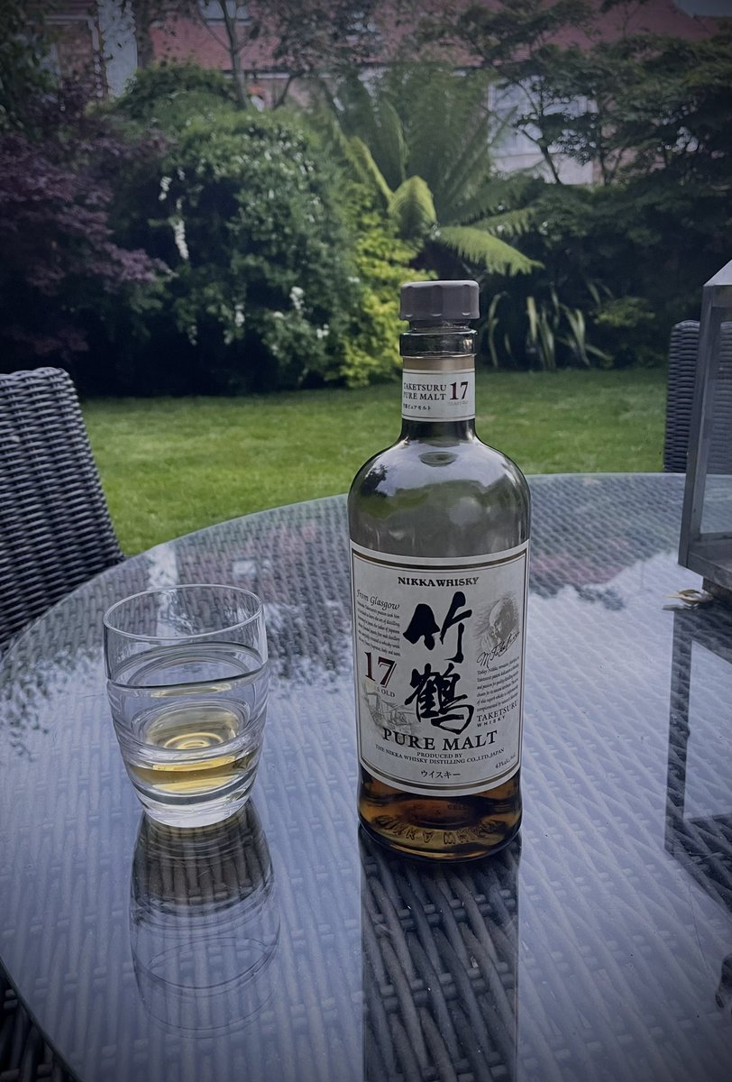 Blackbirds singing and a dram last night.