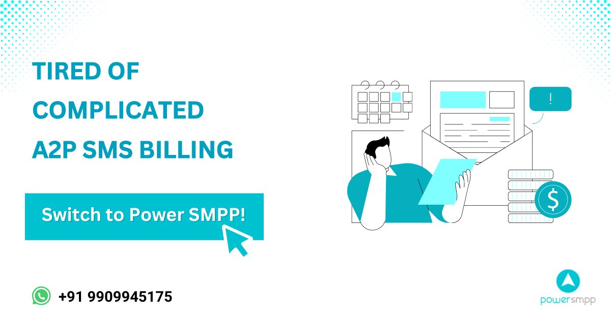 POWER_SMPP's tweet photo. Supercharge SMS billing with #PowerSMPP! Simplified pricing, efficient routing, bigger profits.

Explore now: https://t.co/HwbwX2v6br

#Advancedbilling #CpaaS #CommunicationStrategy
#MessagingSolutions #Digitalinnovation #TechnologyTrends
#MobileMessaging #BusinessCommunication https://t.co/ImtB281mjq
