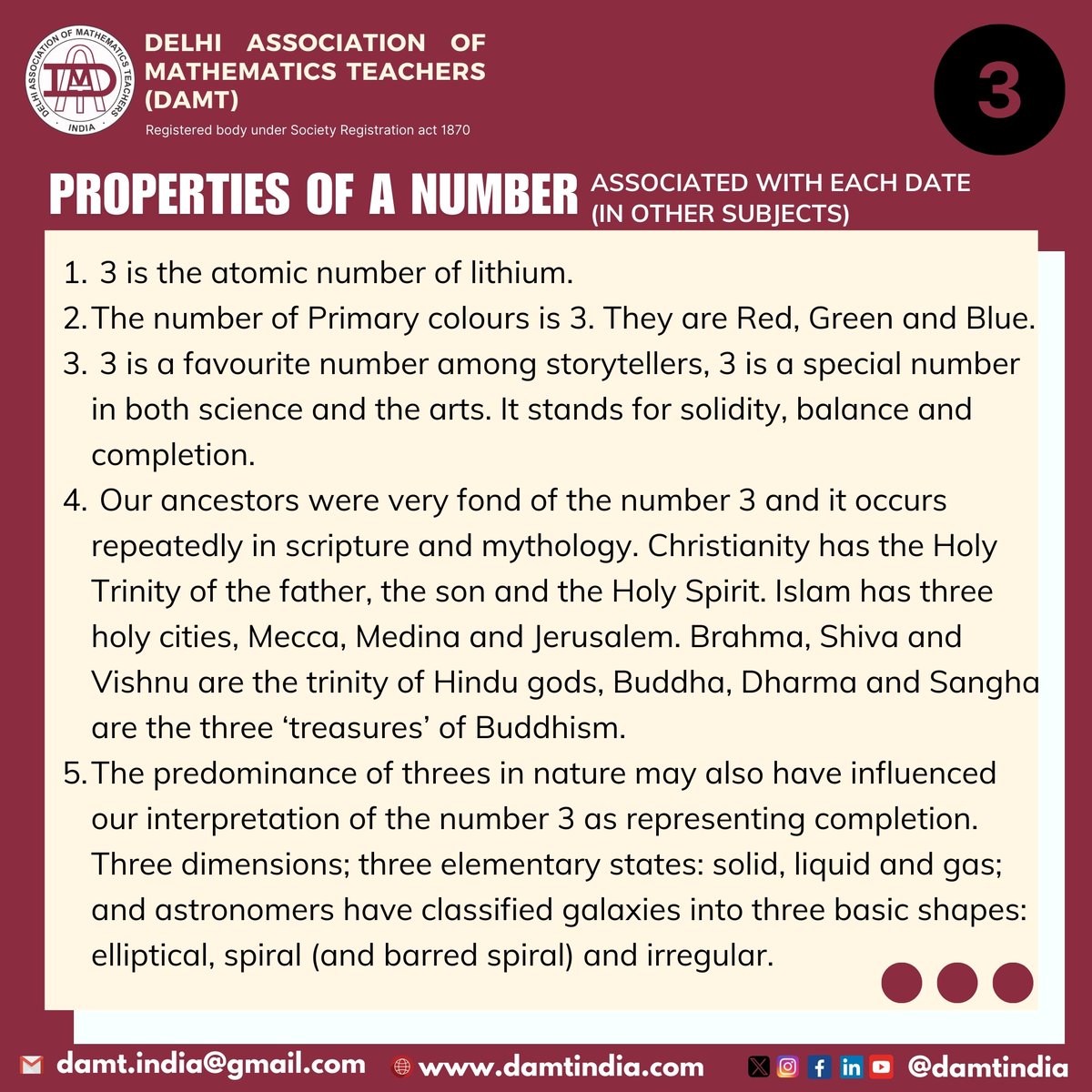 Delhi Association of Mathematics Teachers India tweet media