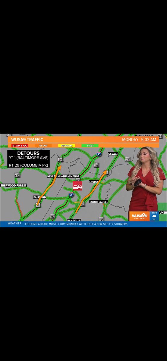 HiloHIChadO's tweet photo. Heads up Laurel. #DriveTimes @LindsNance @wusa9 π»π€ https://t.co/lRTAdQXCDy