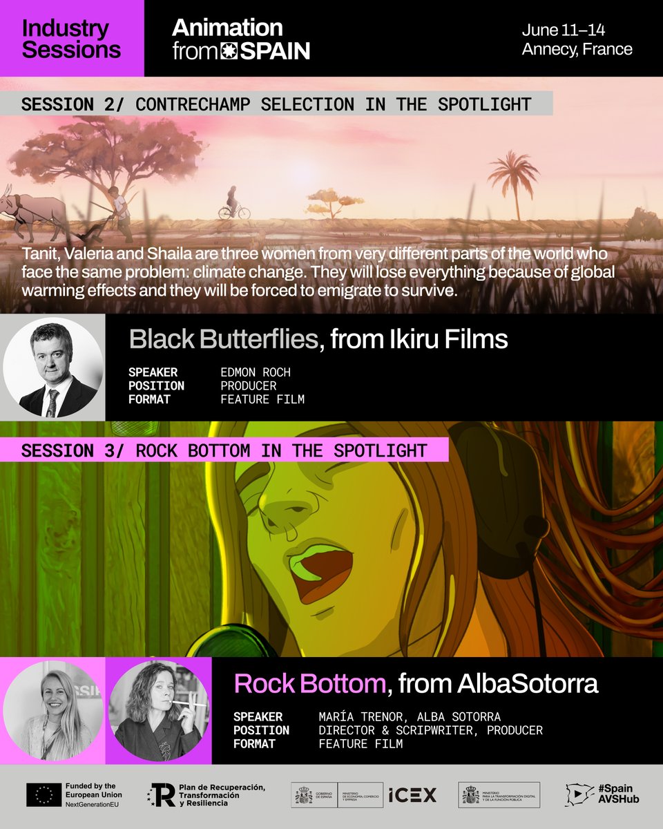 AVfromSpain_'s tweet photo. 🎉 Heading to Annecy? Don’t miss the "Animation from Spain: The Spanish Animation Industry in the Spotlight" panel at #MIFA! 🇪🇸✨ Hosted by @ICEX_ and moderated by @HolaSister, we'll dive into Spain’s most exciting animation projects and co-productions! #AnimationfromSpain https://t.co/IWMpqU5BSS
