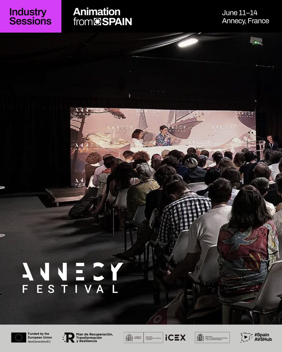 AVfromSpain_'s tweet photo. 🎉 Heading to Annecy? Don’t miss the "Animation from Spain: The Spanish Animation Industry in the Spotlight" panel at #MIFA! 🇪🇸✨ Hosted by @ICEX_ and moderated by @HolaSister, we'll dive into Spain’s most exciting animation projects and co-productions! #AnimationfromSpain https://t.co/IWMpqU5BSS
