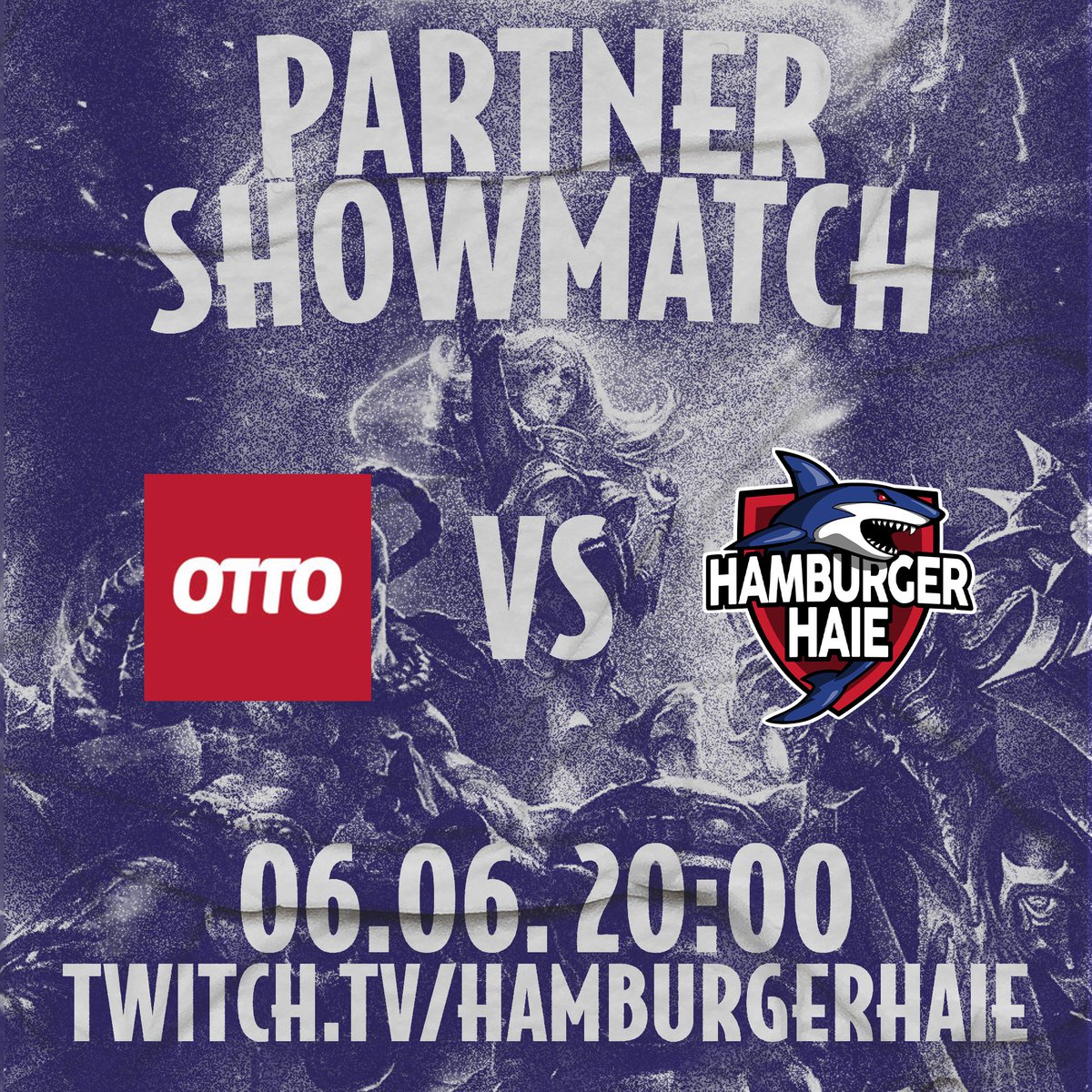 Zum Auftakt unserer Kooperation mit OTTO haben wir uns auch noch etwas Besonderes überlegt! Am Donnerstag, den 06.06. Um 20 Uhr spielt unser League of Legends Hamburger Haie Uniliga Team HHaie Black gegen das OTTO Prime League Team in Summoners Rift im Bo3 Format. 
⬇️ Link