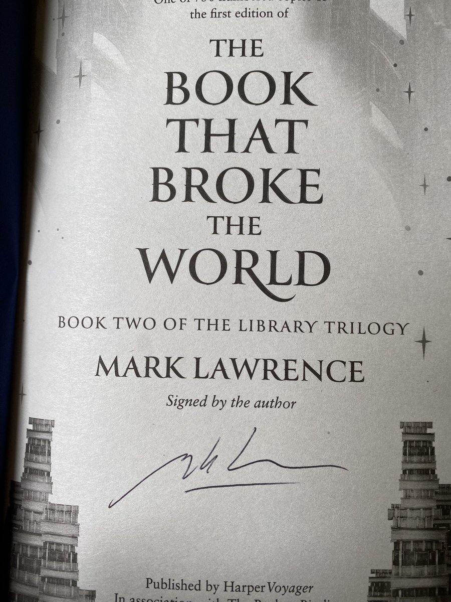 This lovely thing arrived from @binding_broken and it looks wonderful. I have some many books on TBR but this is going to the top @Mark__Lawrence always the best reads.