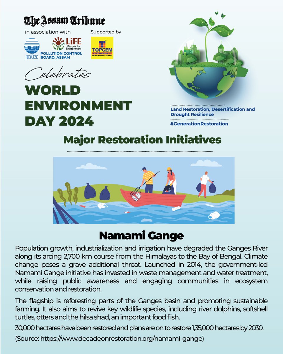 assamtribuneoff's tweet image. 🌿✨ Together, we're turning the tide for our planet! These major restoration projects are breathing life back into our ecosystems. Join us in celebrating the power of nature and our commitment to a greener, healthier future. 🌍💚 

@PCBAssam @TopcemCement

#RestoreOurEarth