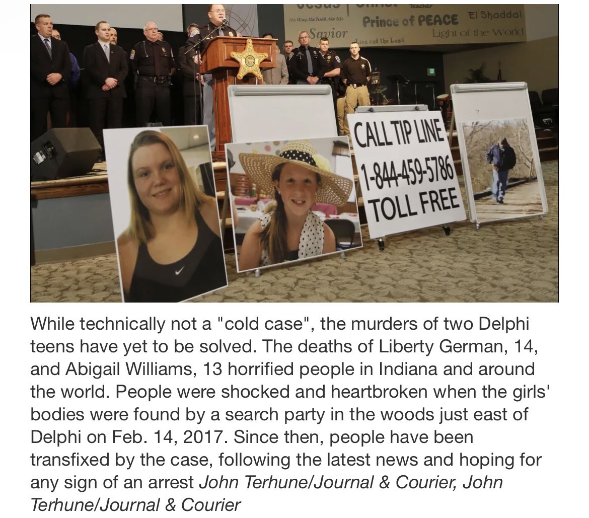 “While technically not a 'cold case', the murders of two Delphi teens have yet to be solved.” I believe that’s called, “Saying the quiet part out loud.” #JusticeForAbbyAndLibby #DelphiMurders #RichardAllen #AllEyesOnDelphi #Journalism!
