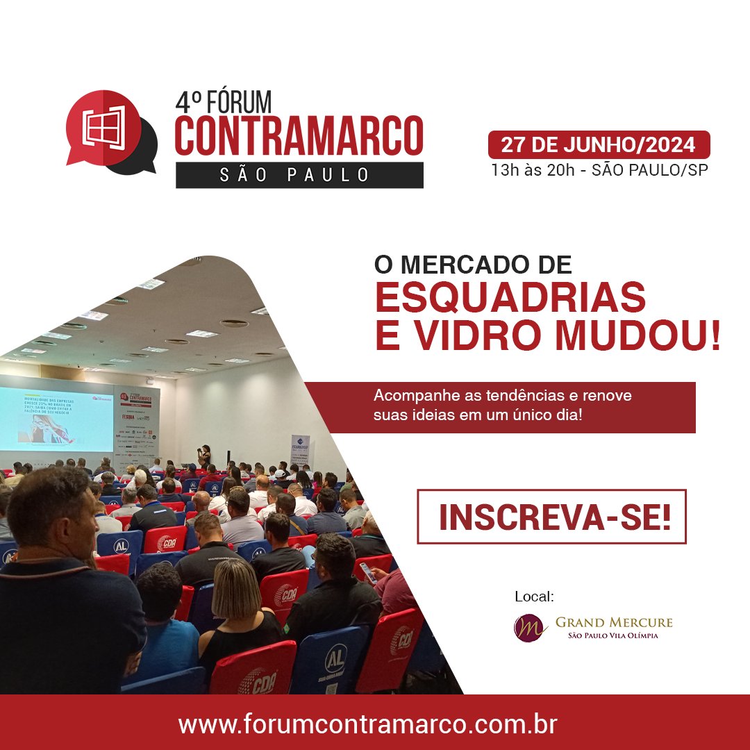 contramarco's tweet photo. Vagas são limitadas!

Desenvolva novas visões sobre o mercado e o seu negócio e enfrente os desafios da indústria de esquadrias e vidro, aprendendo com profissionais renomados do mercado! Além de fazer networking e conhecer os lançamentos de produtos. https://t.co/rgFuPQ06dt