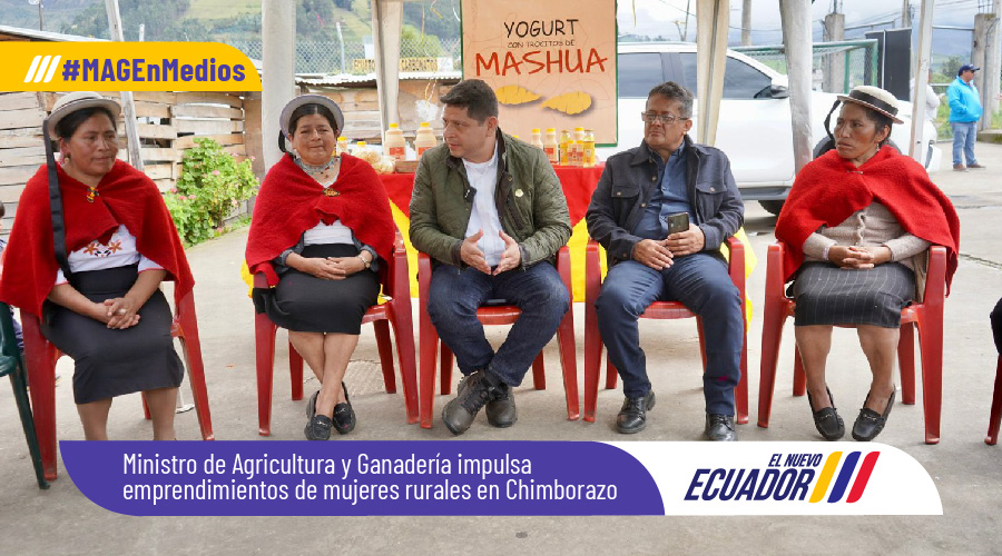 AgriculturaEc's tweet photo. #MAGEnMedios 📰 | En Chimborazo, el ministro Danilo Palacios, impulsa emprendimientos de mujeres rurales, dedicadas a la producción de lácteos y alimentos a base de mashua, un tubérculo andino con altos niveles nutritivos.

Vía @RadioHuancavilk ➡️ https://t.co/tC743XfhfC https://t.co/osSRUEEPG5
