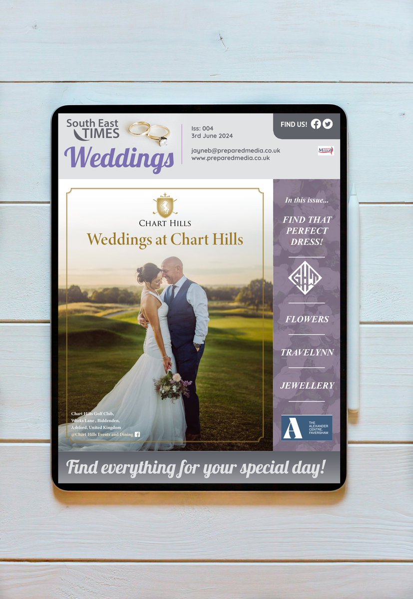 South East Times Weddings June issue is now live

Click the link below to see all the very latest in Weddings across the South East of England
edition.preparedmedia.co.uk/html5/reader/p…

Our June issue is sponsored by <a href="/Charthills/">Chart Hills Golf Club</a> 
The perfect setting for your special day.