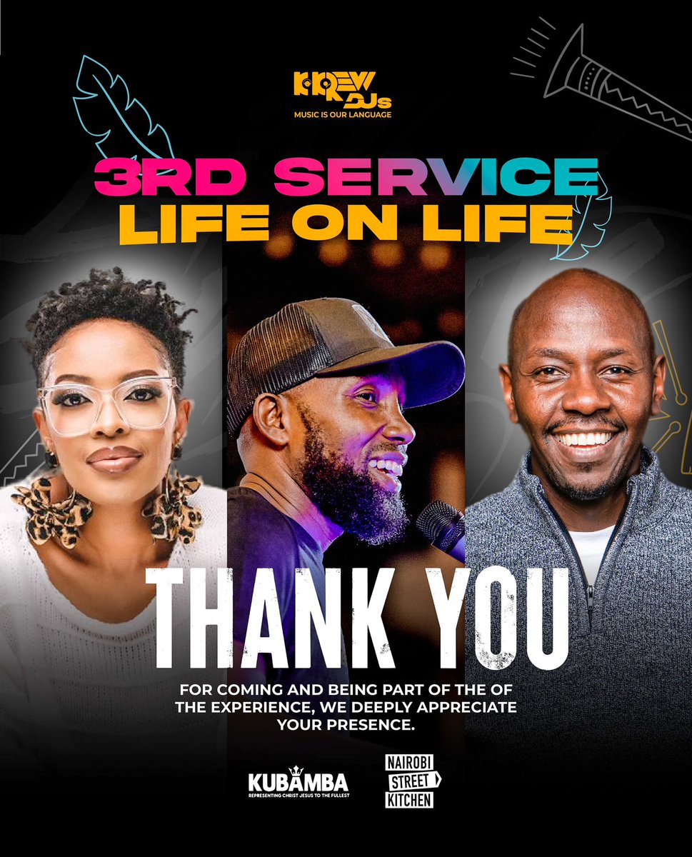 MozDj's tweet photo. From @Kambua @DJKrowbar and me, Asante sana to everyone who came to join us for #The3rdService last night (June 2nd). We deeply appreciate each and everyone one of you 🙏🏾  Once again, Asante Sana 🙏🏾🙌🏾🙌🏾🙌🏾🙌🏾 https://t.co/zYZ4R4GBf7