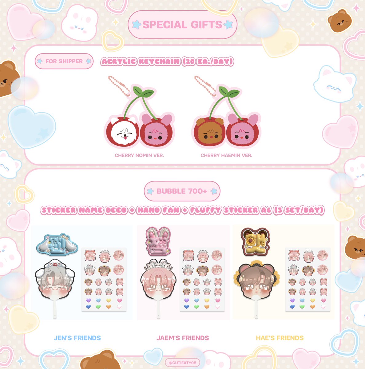 cutiexty95's tweet photo. ♡‧₊˚ pls kindly rt ˚ ༘♡ 

🐰 Jaemin ver.
🐶 Jeno ver.
🐻 Haechan ver.

꒰ Special for shipper˚ ༘🎀 ⁎⁺˳
🍒Nomin
🍒Haemin

🫧Bubble 700+˚₊‧꒰ა ♡ ໒꒱ ‧₊˚
❝ 𝒪𝓃𝓁𝓎 3 𝓈ℯ𝓉 ❞

#NCTDREAM_THEDREAMSHOW3inBKK #NCTDREAM_THEDREAMSHOW3_in_BKK 
#THEDREAMSHOW3_in_BKK https://t.co/IKAPpnd7AR