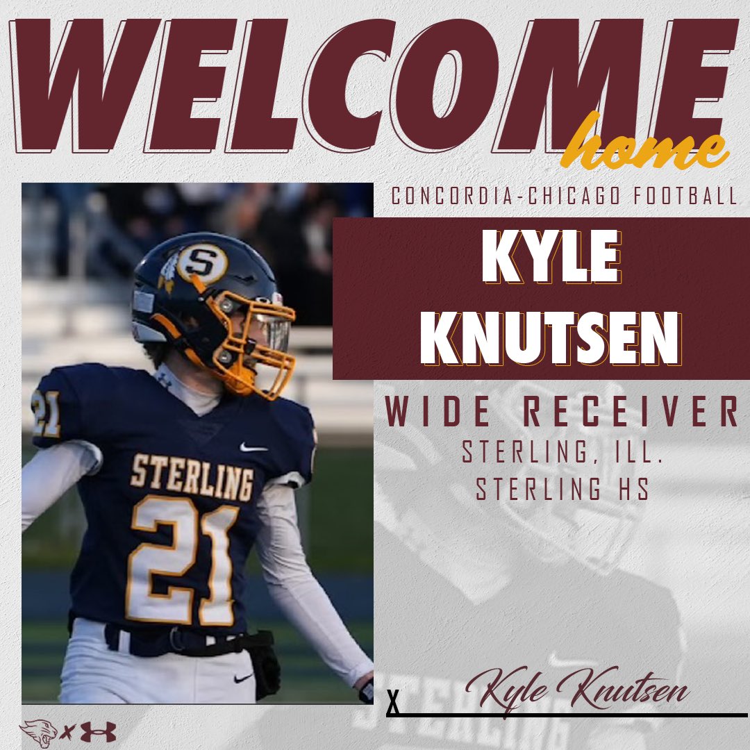 Let’s meet a new family member for our 2024 season ⬇️

Meet our wide receiver from Sterling, Illinois.

Welcome to the CUC Family Kyle Knutsen!!