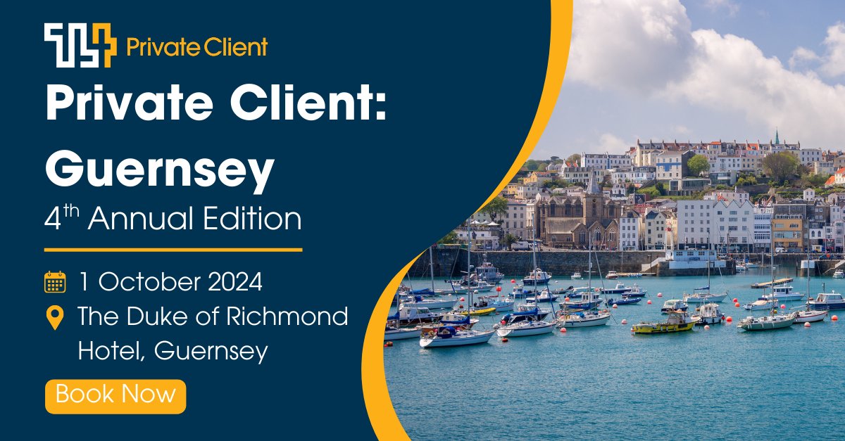 TL4PrivClient's tweet image. Join local offshore practitioners and onshore experts at Private Client: Guernsey - 4th Annual Edition on 1st October 2024 in Guernsey to address key contentious and non-contentious developments impacting Private Clients.

Book now &amp;amp; save £400: hubs.la/Q02zfwN90