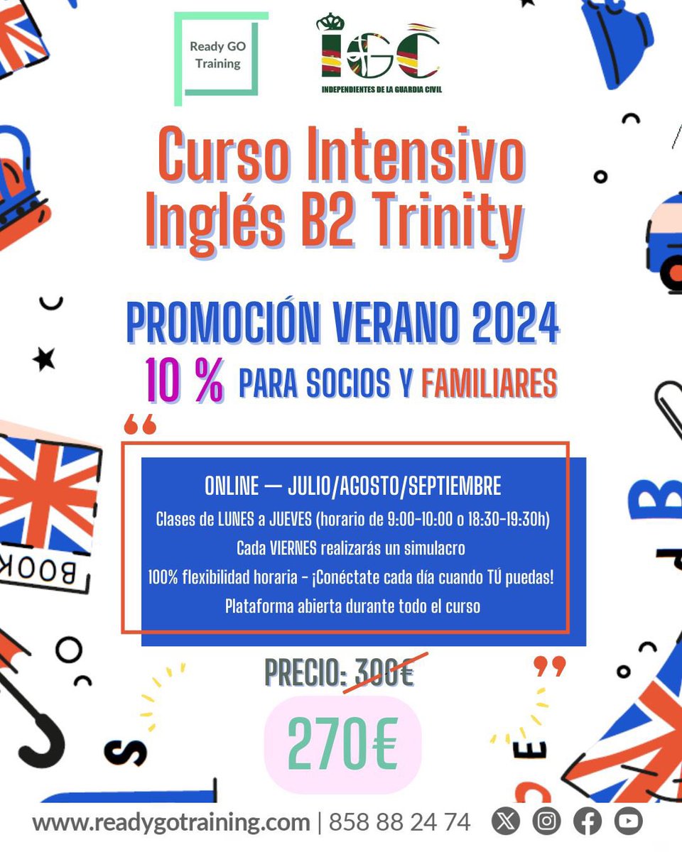 IGC NACIONAL (@_igc_) on Twitter photo No busques más excusas y aprovecha este verano ☀️ para mejorar tu inglés 🇬🇧de la mano de <a href="/readygotraining/">Ready GO Training</a> ¡No dejes pasar esta excelente oportunidad! No busques más excusas y aprovecha este verano ☀️ para mejorar tu inglés 🇬🇧de la mano de <a href="/readygotraining/">Ready GO Training</a> ¡No dejes pasar esta excelente oportunidad!